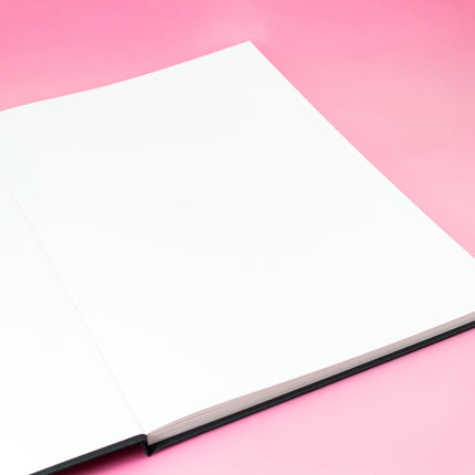 A3 Portrait Sketchbook | 140gsm White Cartridge, 92 Pages | Casebound Black Cover