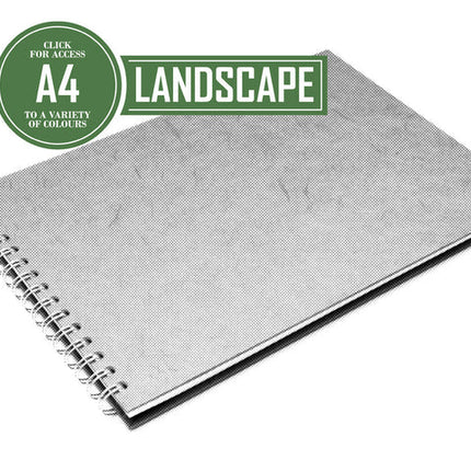 A4 Posh Patterned Black 150gsm Cartridge Paper 35 Leaves Landscape