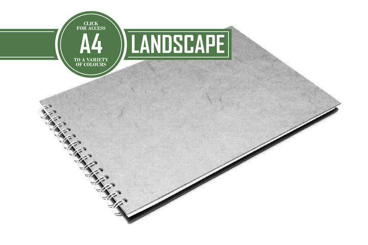 A4 Posh Patterned Black 150gsm Cartridge Paper 35 Leaves Landscape