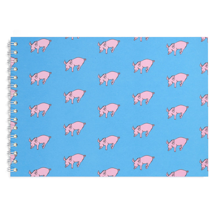 A4 Posh Patterned Bergung Pig - 100% Recycled White 150gsm Cartridge Paper 35 Leaves Landscape